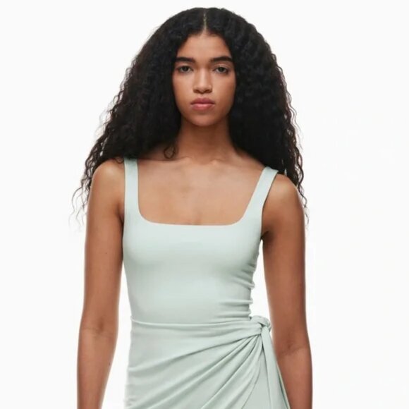 NWT - Aritzia - Wilfred - New Saturn Mini Dress - Cool Iced Mint S (Small) - Picture 3 of 5